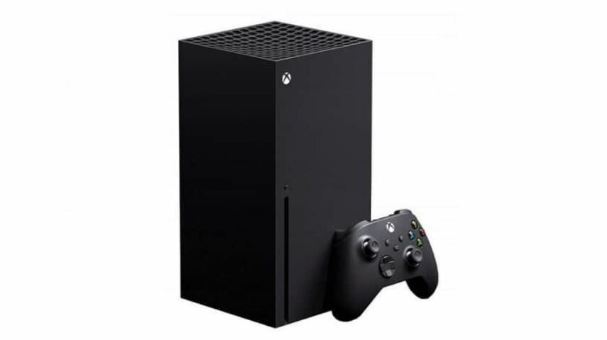 xbox series x czarny na białym tle